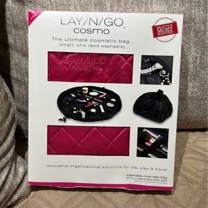 BRAND NEW Lay-n-go cosmetic bag pink
